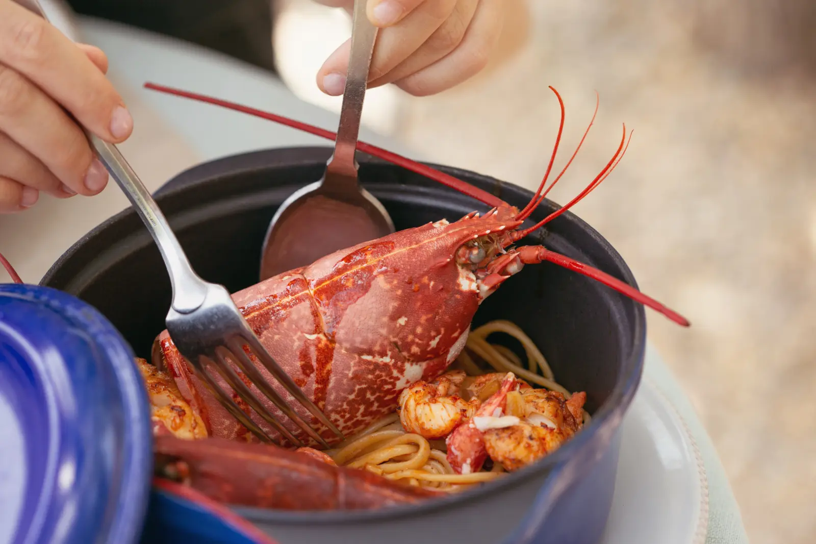 Menu Homard au restaurant Jardin Secret (Etoile verte Michelin)