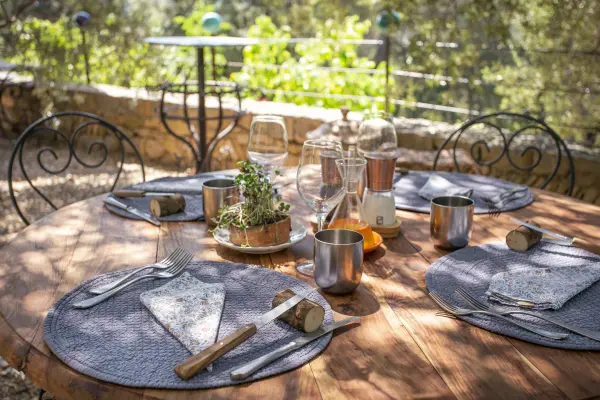 Repas gourmand au restaurant Jardin Secret (Etoile verte Michelin) — visuel 2