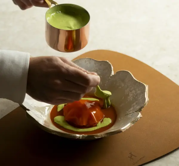 Menu Elégance avec accord mets et vins en 3 verres — visuel 1