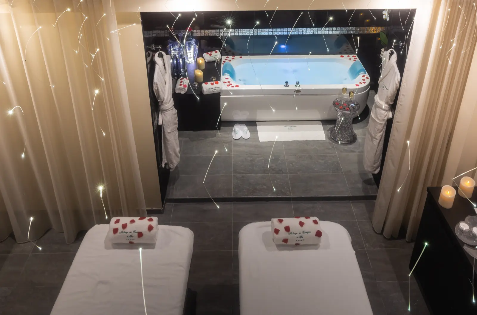 Jacuzzi Privé & Massage de 50 Minutes en Duo