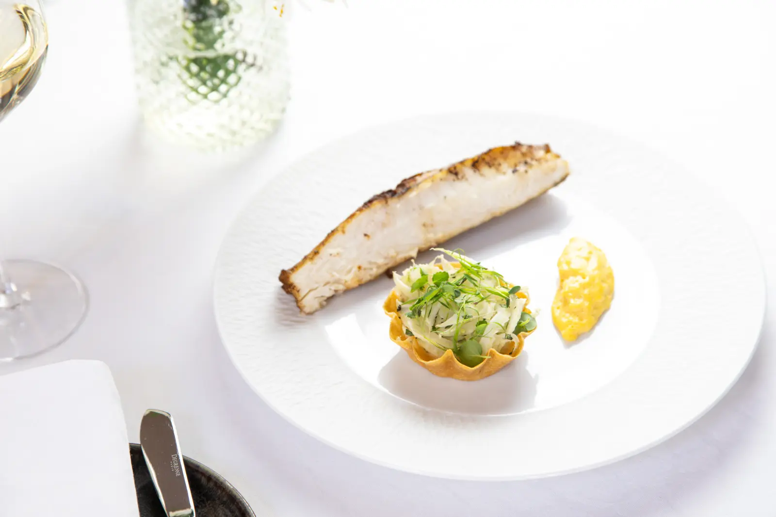 Déjeuner menu de saison au restaurant Le Cénacle