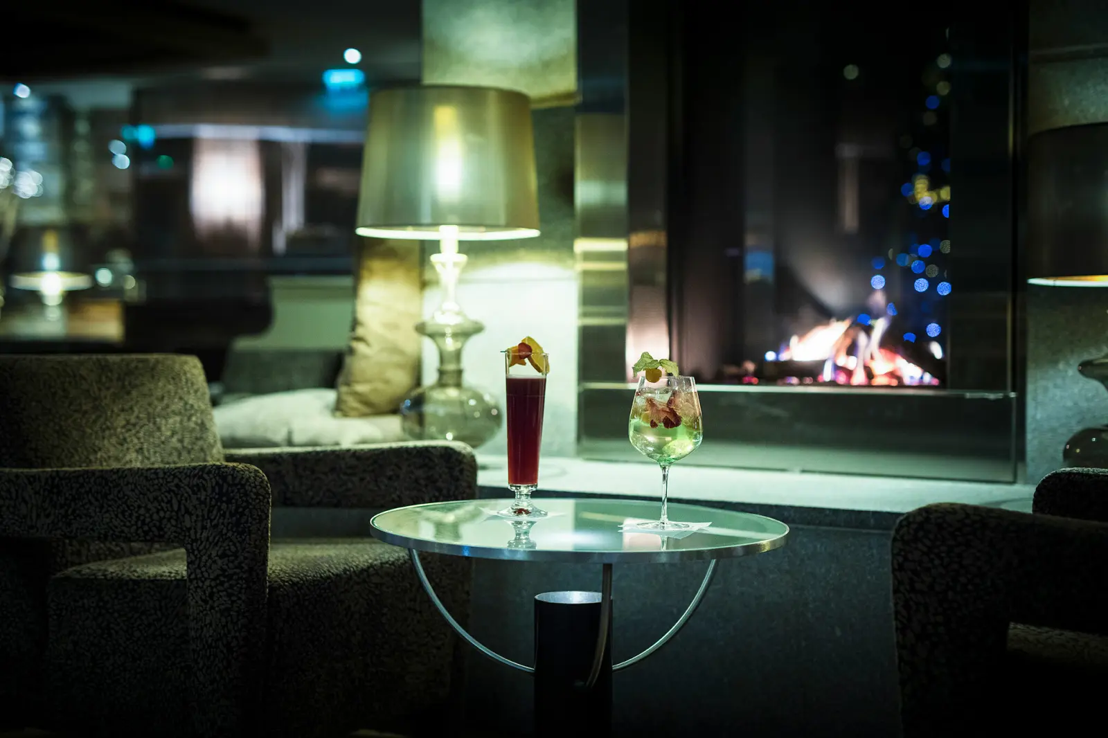 Apéritif au coin de la cheminée