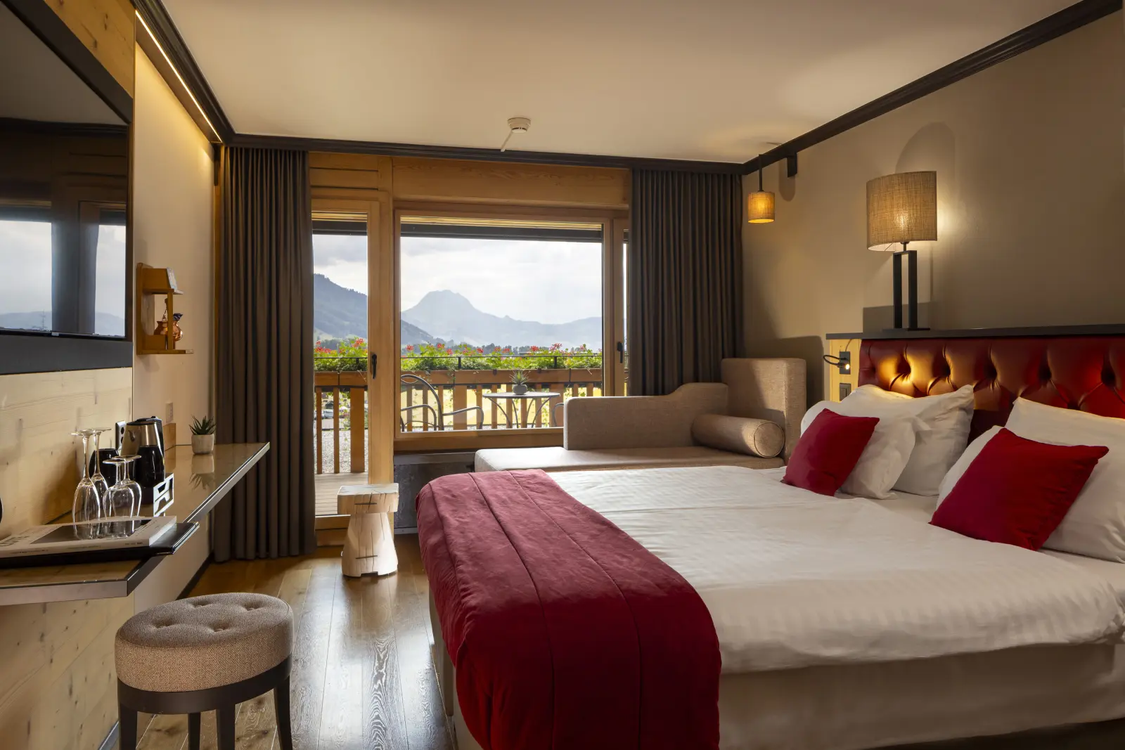 Chambre et Demi-Pension,vue montagnes