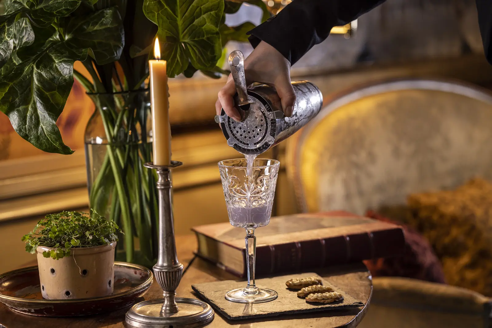 Apéritif cocktails à La Mirande