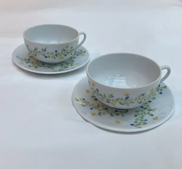 Deux tasses et sous-tasses à thé 9cm — visuel 2