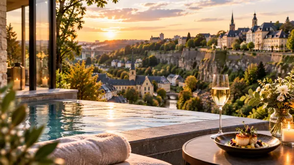 Spa d'un hôtel au Luxembourg ouvert sur la nature du Grand-Duché