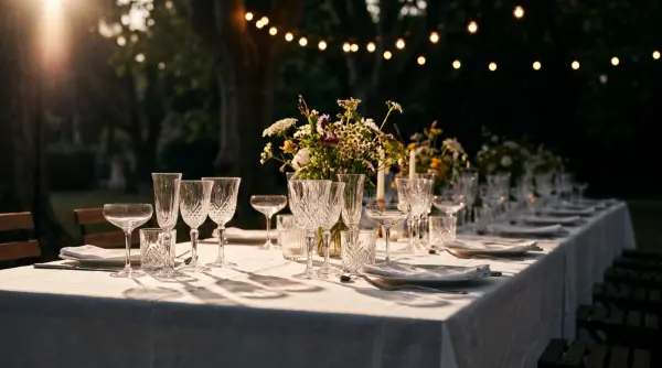 Table dressée avec élégance pour une célébration