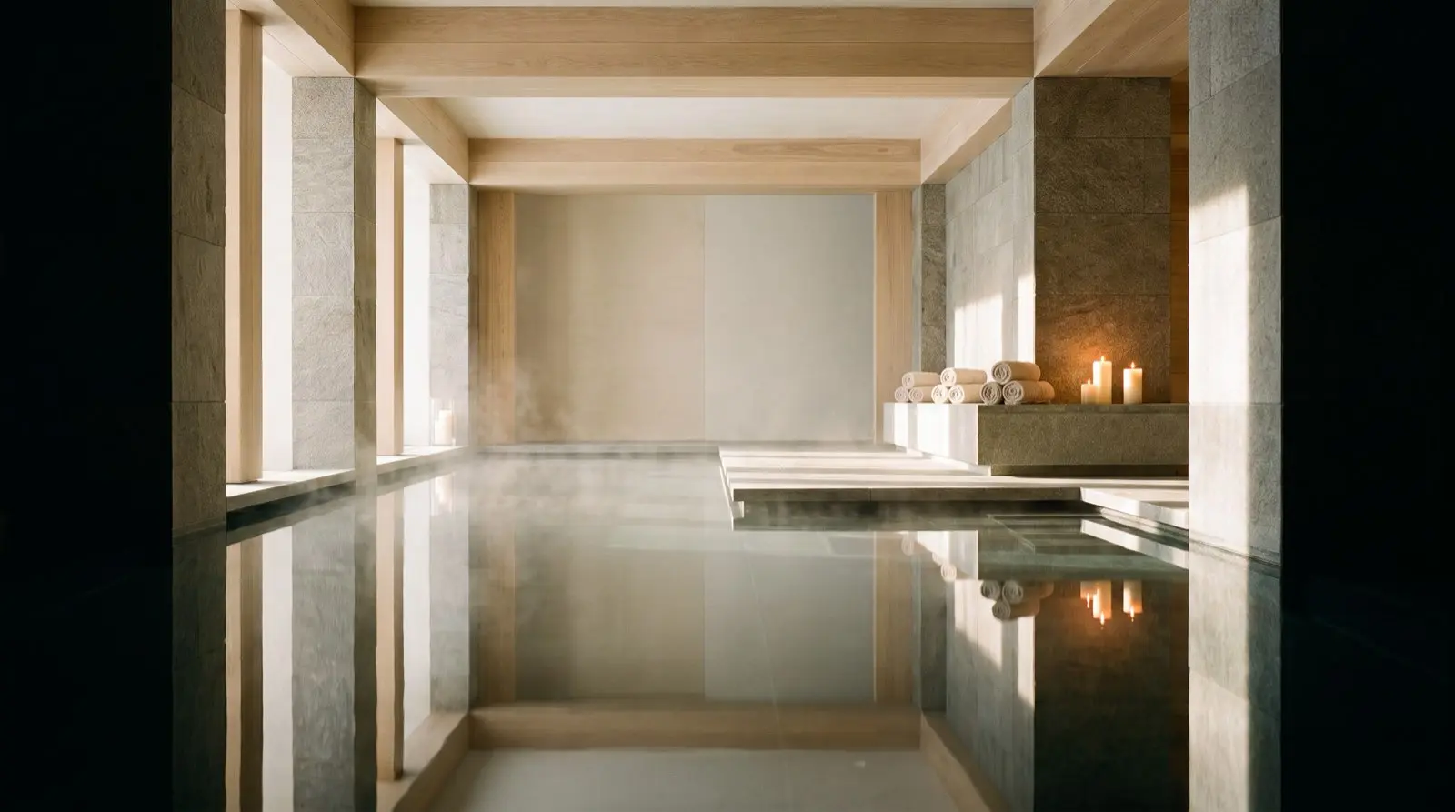 Soin en cabine de spa dans une ambiance apaisante aux bougies
