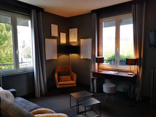 Restaurant l'Amphitryon - Hôtel le Boeuf Couronne — vue 5